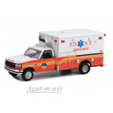 67063-GRL FORD F-350 Van Ambulance "Fire Department City of New York" (FDNY) 1994, 1:64